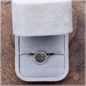 Tree of life sterling silver ring.